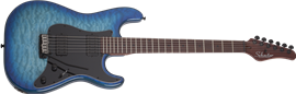 Schecter DIAMOND SERIES Traditional Pro Transparent Blue Burst 6-String Electric Guitar 2023